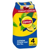 LIPTON Boisson ice tea à base de thé saveur citron et citron vert