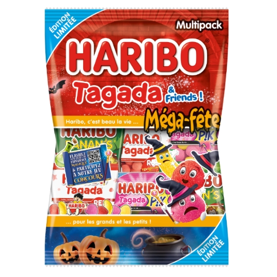 Bonbons Assortiment Multipack Tagada et Friends Méga Fête Halloween HARIBO