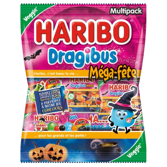 Bonbons Assortiment Multipack Dragibus Méga Fête Veggie Halloween HARIBO
