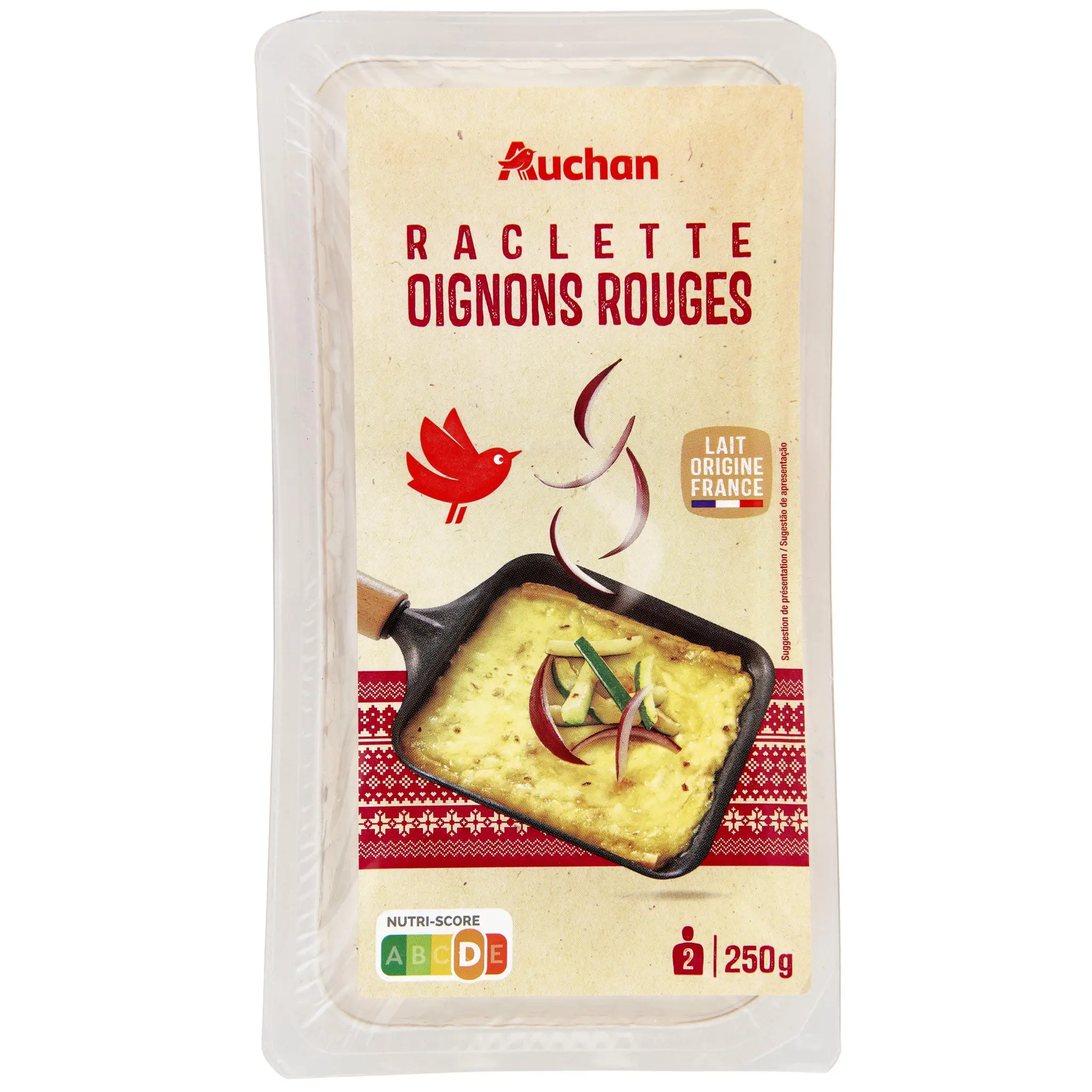 AUCHAN Fromage à raclette aux oignons