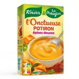 Knorr & La Potagère Soupe Onctueuse Potiron Epices Douces Soupe liquide en brique familiale, 1L