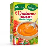 Knorr & La Potagère Soupe Onctueuse Tomates Basilic Origan Soupe liquide en brique familiale, 1L