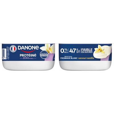 Danone Fromage Blanc Protéiné Vanille 0%mg, 4x100g