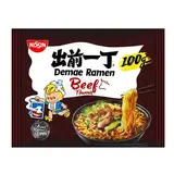 Nissin Nouilles instantanées Râmen goût Boeuf en sachet individuel, 100g