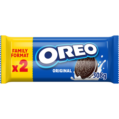 Biscuits cacaotés fourrés à la vanille Original OREO, 2 paquets de 154g