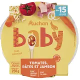 AUCHAN Assiette tomate pâte jambon dès 15 mois