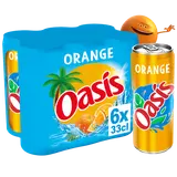 Boisson aux fruits Orange OASIS - le pack de 6 canettes de 33cl