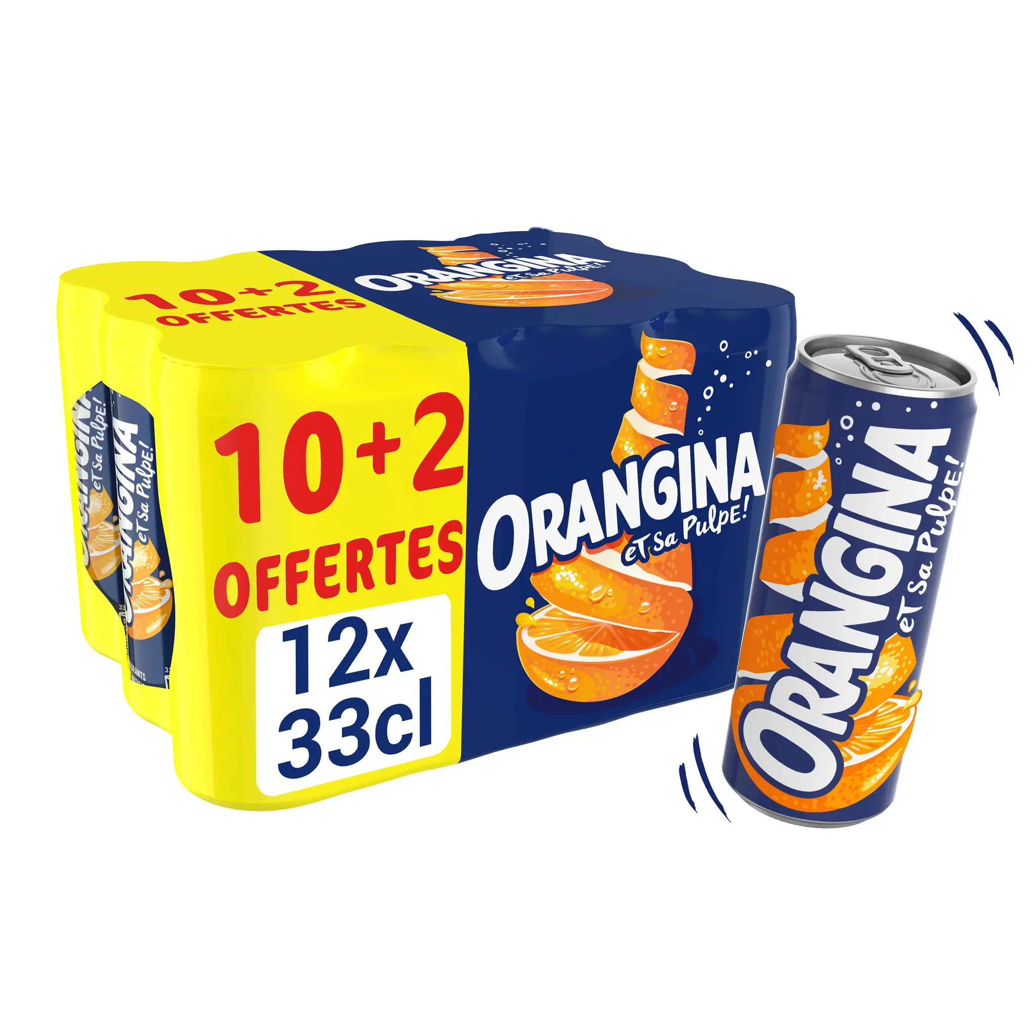 ORANGINA Boisson gazeuse à l'orange et pulpe boîtes