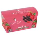 Pâtes de Fruits enrobées de Chocolat Noir Framboise Bûchettes LES CHEVALIERS D'ARGOUGES