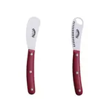 Kilner Set couteau à beurre et couteau à beurre bouclé en inox, 1 set