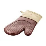 Point virgule Gants de four en silicone platine Vintage Maroon/Warm Beige, 1 pièce