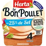 Le Bon poulet, Herta  (4 tranches, 130 g)