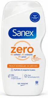Sanex Gel douche 0% peaux normales ou sèches