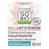 Crème Nourrissante Texture Onctueuse Visage Peau Sèche à Très Sèche Lait d'Ânesse Bio Karité SO'BIO ETIC