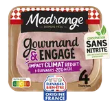 Jambon supérieur découenné dégraissé gourmand & engagé MADRANGE 140g