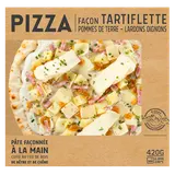 Pizza façon Tartiflette Pomme de terre-lardons oignons, 420g