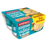 Brassé végétale lait de  coco,pêche ANDROS GOURMAND&VEGETAL 4x100goffre découverte