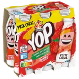 Yaourt à boire aromatisé fraise P'TIT YOP - 6x180g prix choc