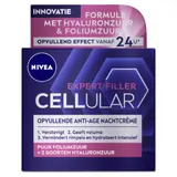 Crème Nuit Anti-rides Repulpant à l'Acide Hyaluronique et Acide Folique Cellular Expert Filler NIVEA