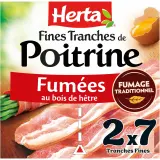 HERTA Poitrine fumée en tranches