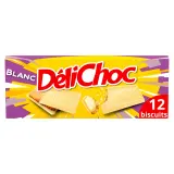 DELICHOC Biscuits sablés nappés de chocolat blanc