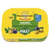 PARMENTIER Sardines entières à l'huile d'olive vierge extra bio Puget MSC