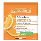 EVOLUDERM Crème éclat vitamine C niacinamide et extrait d'orange