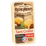 RichesMonts Fromage À Raclette Sans Croûte 3 Poivres Et Classique 420G