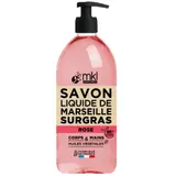 Savon Liquide de Marseille Surgras Rose Corps & Mains MKL GREEN NATURE