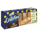 Tartines de pain grillé grillées blé complet grilletine PASQUIER - paquet de 255g