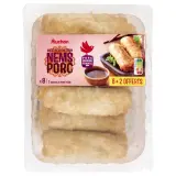 AUCHAN Nems porc avec 2 sauces nuoc mâm