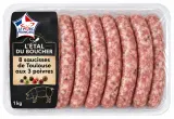 Saucisses de Toulouse aux 3 poivres L'étal du boucher (8 saucisses)