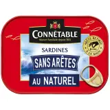 CONNETABLE Sardines sans arêtes au naturel préparées à la main
