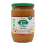 Planet Bio Purée pomme pêche bio sans sucres ajoutés, 630g