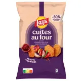 LAY'S Chips ondulées saveur légumes grillés et sauce barbecue cuites au four