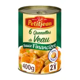 PETIT JEAN 6 quenelles de veau sauce financière