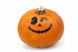 Courge d'Halloween "Jack O Lantern" avec sticker (1,1 à 1,6 kg) (calibre moyen), France