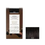 Coloration permanente huile d'argan châtain foncé naturel 3.0, Korres (50 ml)