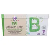 Bâtonnets ouatés bébés, U Tout Petits Bio (x 60)