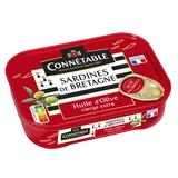 Sardines de Bretagne à l'huile d'olive vierge extra - CONNÉTABLE - 135g