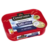 Sardine sans arêtes au naturel CONNETABLE boîte 1/5 140g