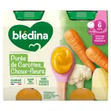 BLEDINA Petit pot purée carottes choux-fleurs dès 6 mois