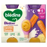 BLEDINER Petit pot carottes semoule dès 6 mois
