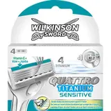 Lames de rasoir quattro titanium sensitive+, Wilkinson x4