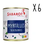 Sabarot - Lot 6 X Myrtilles - Conserve 310g SABAROT