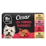 Pâtée pour Chien Adulte Terrine 4 Variétés CESAR