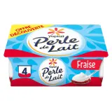 PERLE DE LAIT Yaourt sur lit de fraise et fraises des bois