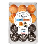 Duo minis burgers PASO, x6 Thon, x6 Saumon, 180g