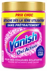 Vanish détachant en poudre Oxi Action (spécial couleurs ou spécial blanc)