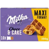 Gâteaux moelleux fourrés au chocolat MILKA Choco & Cake - Maxi Format350g